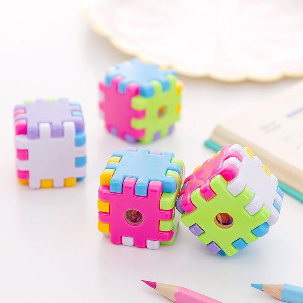 Plastic Magic Cube Color Pencil Sharpeners