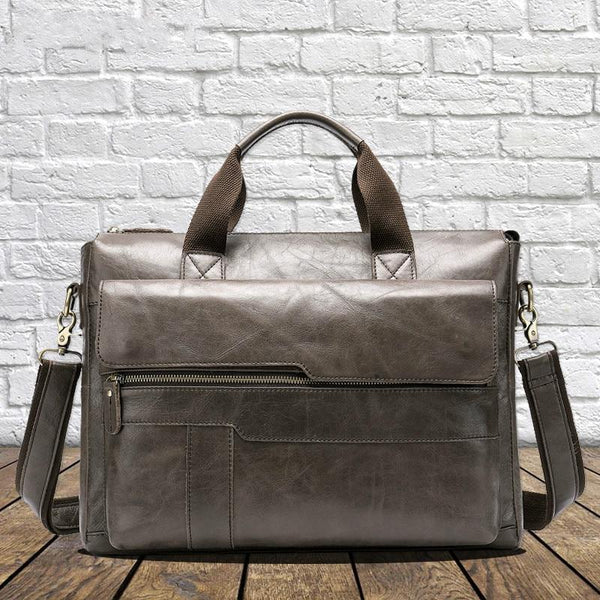 Genuine Leather Men's Briefcase