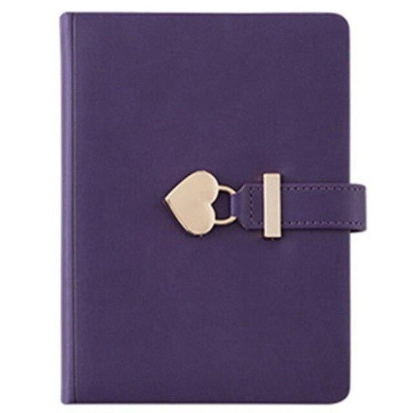 Notebook Notepad Heart Lock Leather
